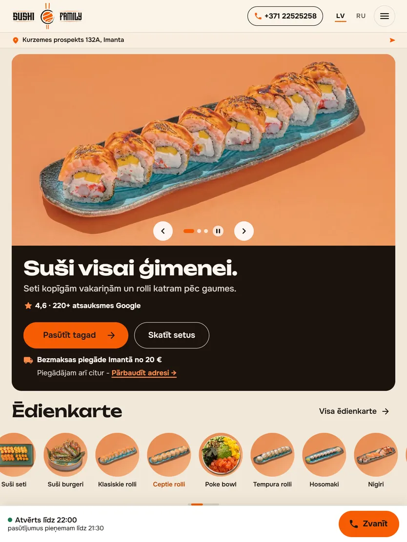 Sushi Family - screenshot (Tablet)